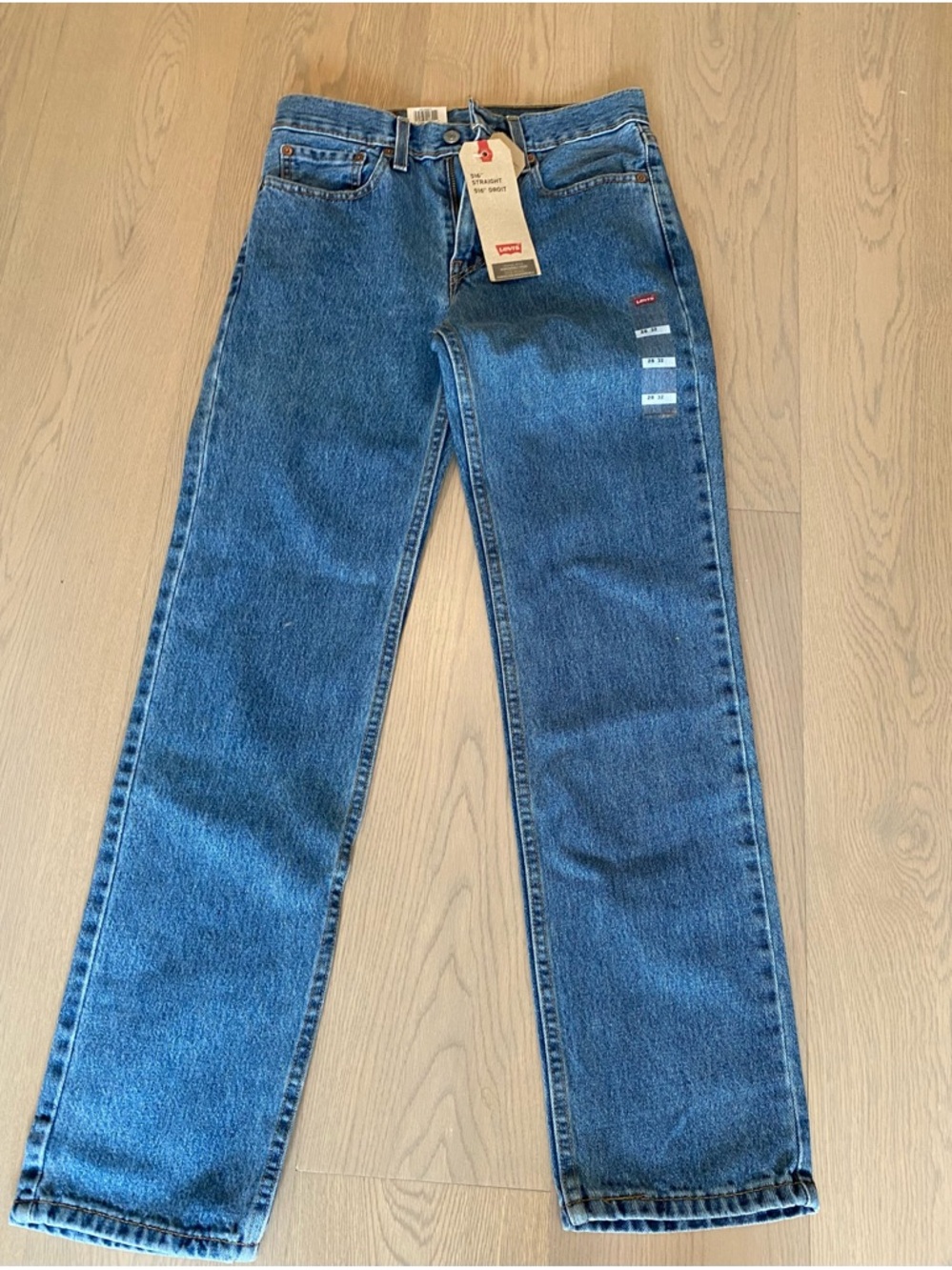 New Levi's Men's Blue Straight-Leg Jeans 516 28/32
